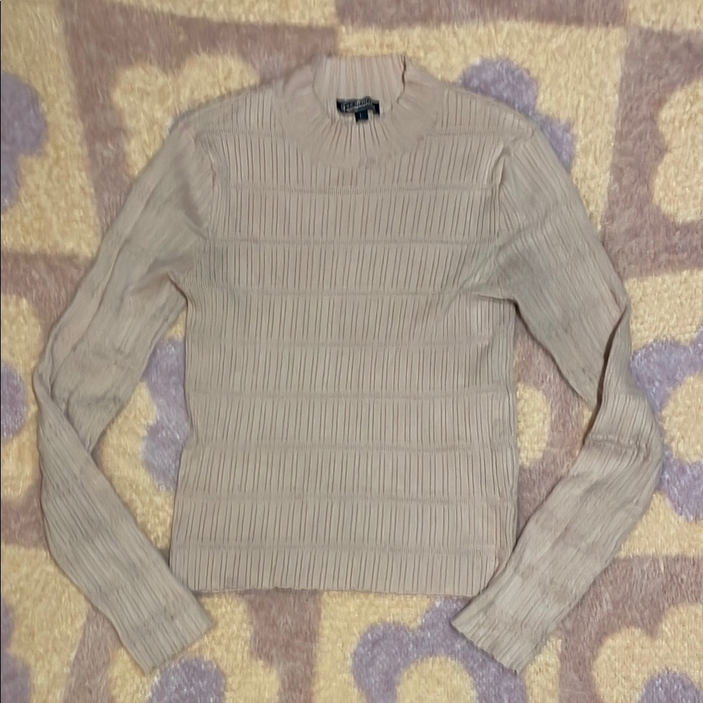 Freshman Beige Long Sleeve Top